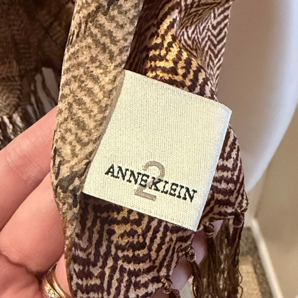 Anne Klein Reversible Silk Scarf